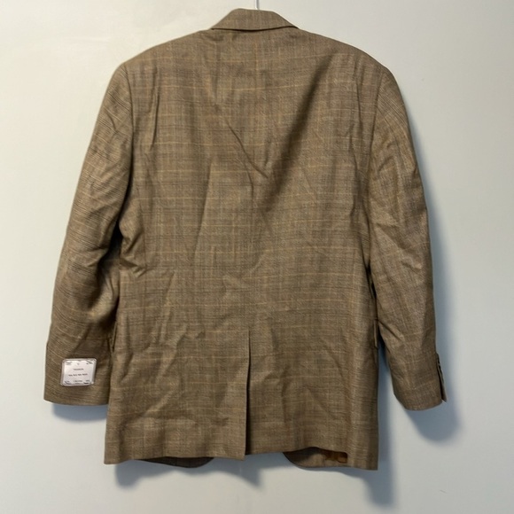 NWT Jos. A. Bank Traveller’s collection Classic Beige plaid Blazer sport coat - Picture 7 of 8